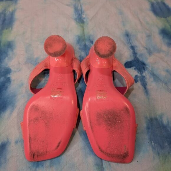 By Far Pink open Toe Mules Women Size 36 - Picture 6 of 7